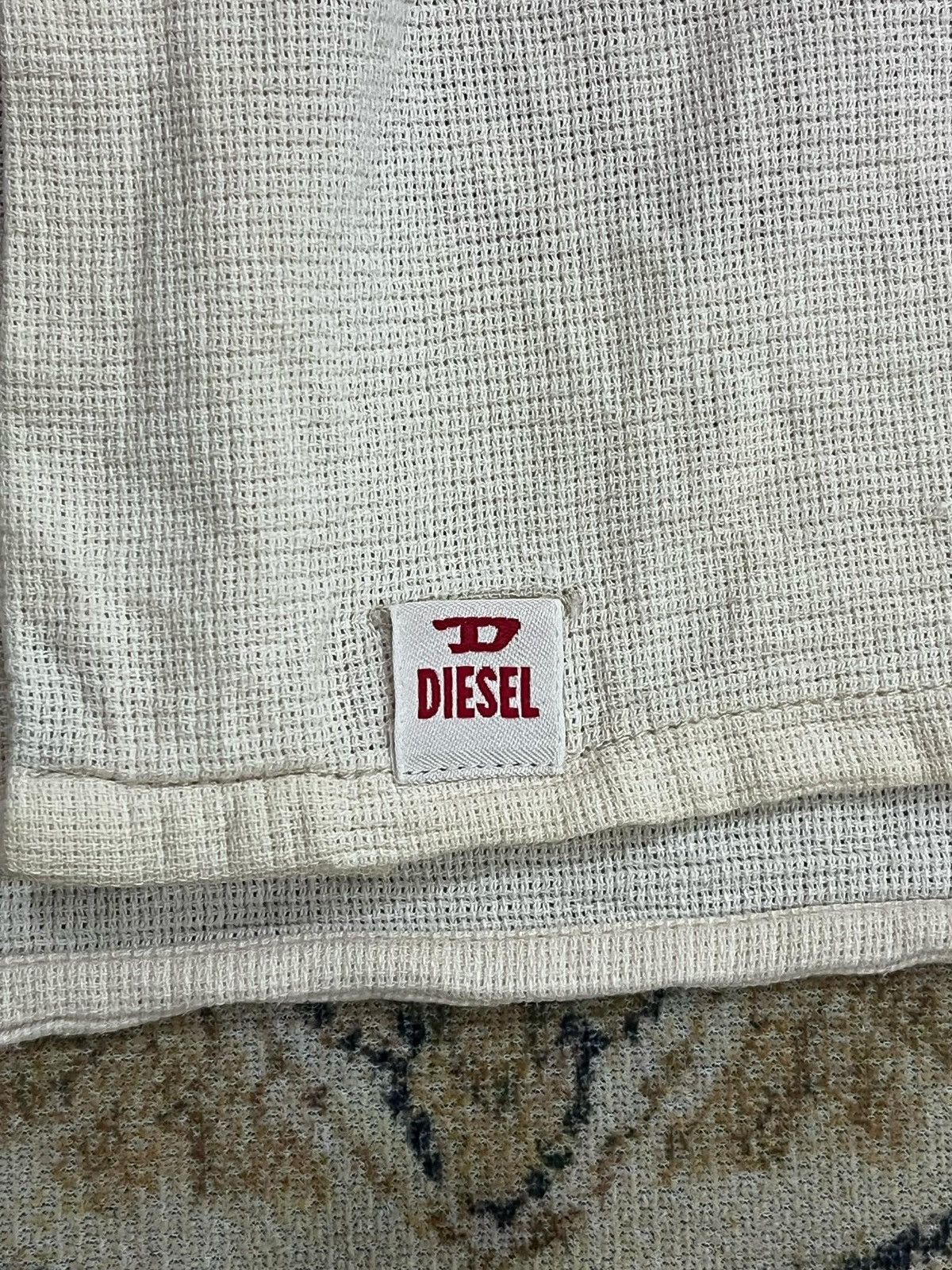 Diesel × Vintage Diesel Abstract Print Linen Blend Knit Hawaiian Shirt Size US M / EU 48-50 / 2 - 7 Thumbnail