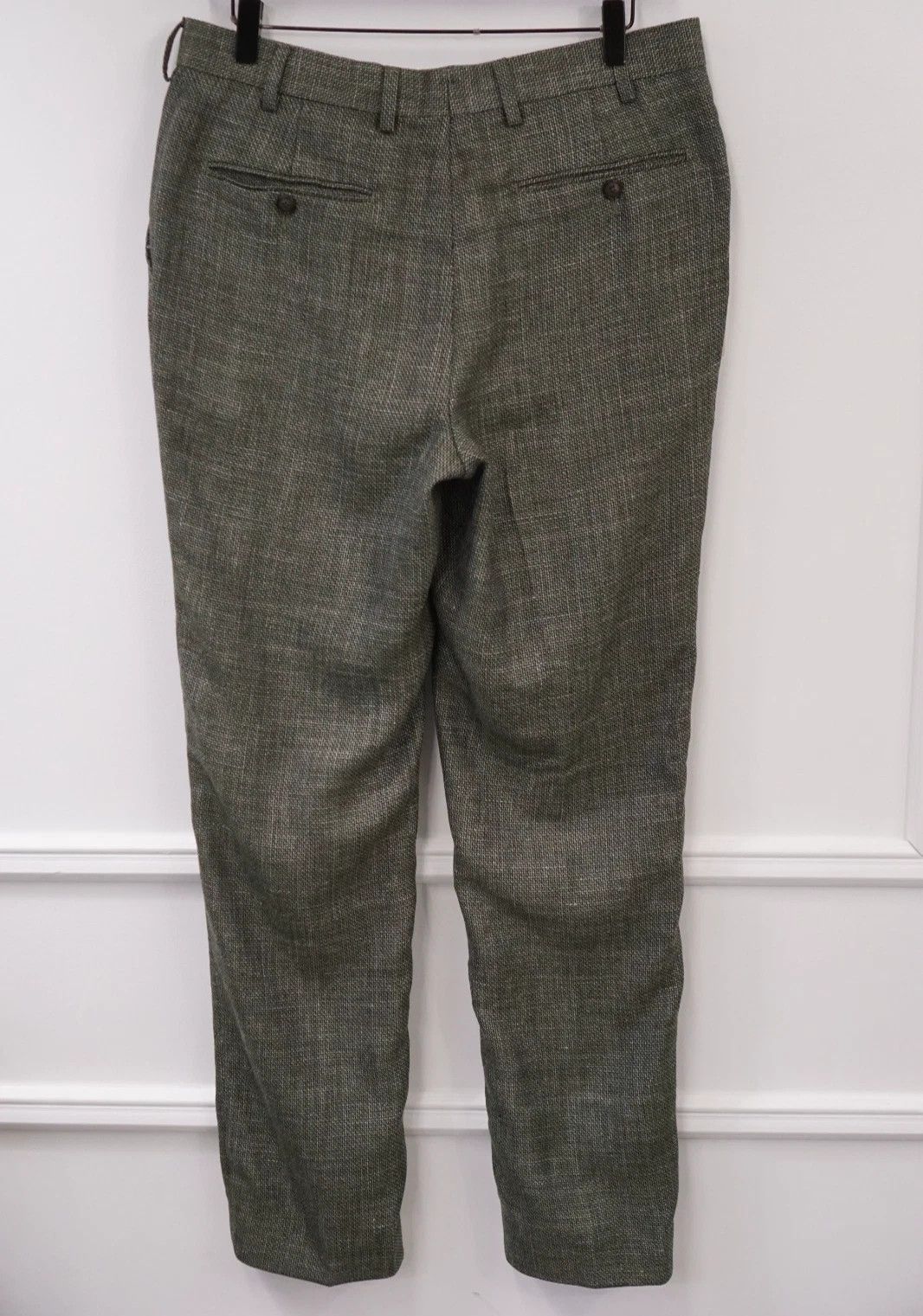 Suitsupply Men Suitsupply Pants Wool Silk Linen Green Size 24 UK/US38S Size 38S - 2 Thumbnail
