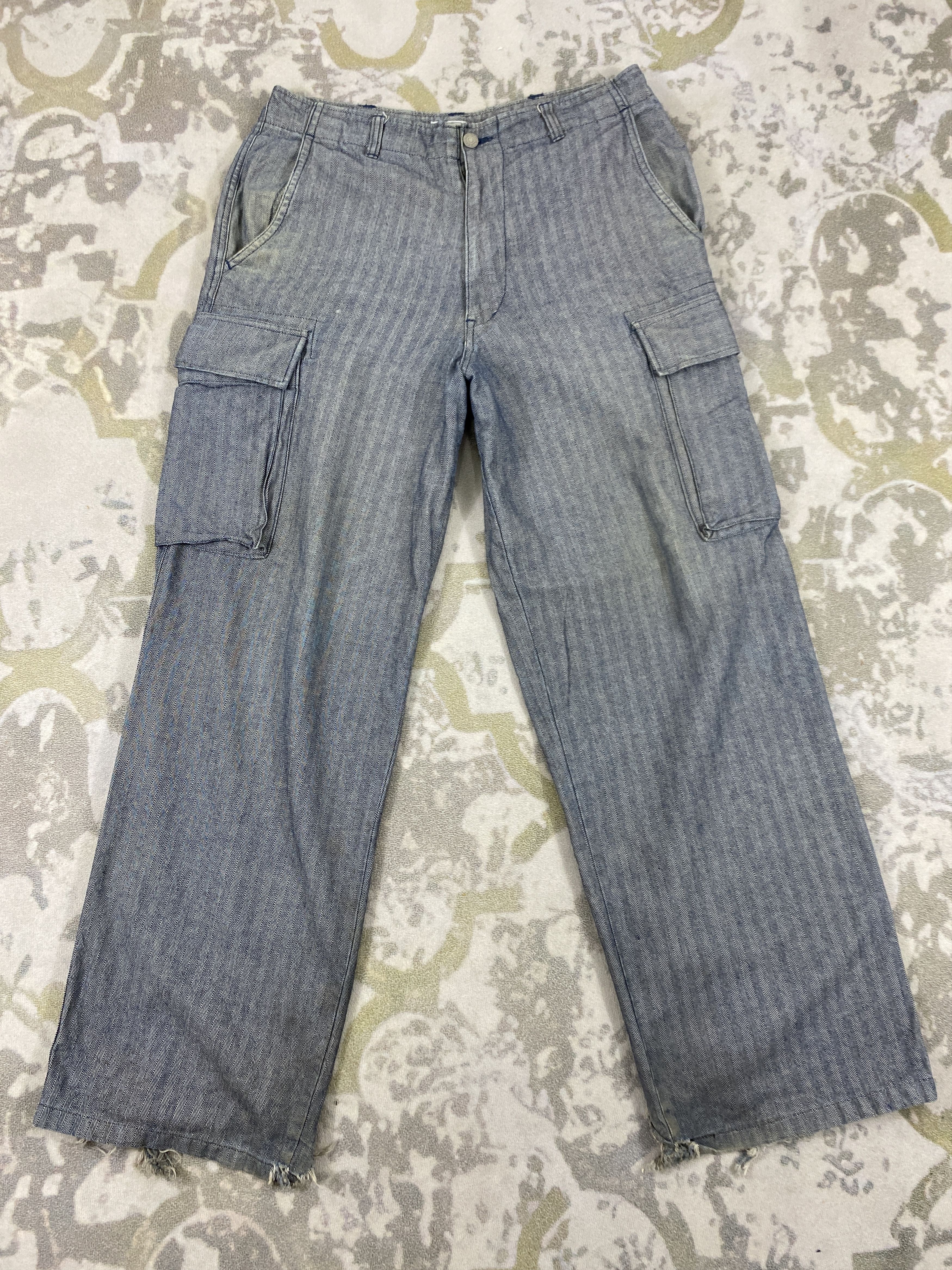 image of Vintage Big Smith Multipocket Cargo Pants -Cp320 in Grey, Men's (Size 33)