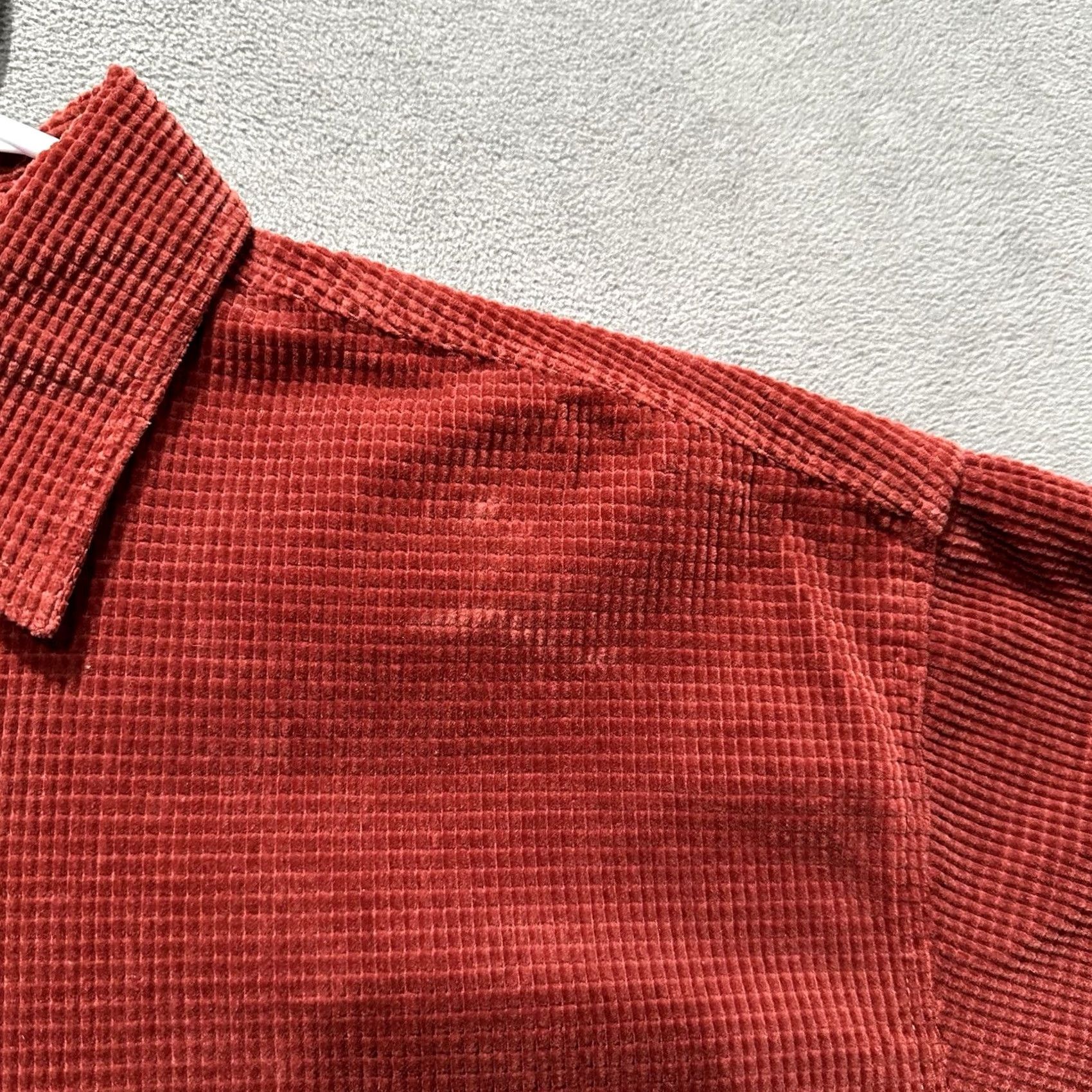 The Territory Ahead The Territory Ahead Shirt Mens L Orange/Red Waffle Textured Button-Up Heavy GUC Size US L / EU 52-54 / 3 - 4 Thumbnail