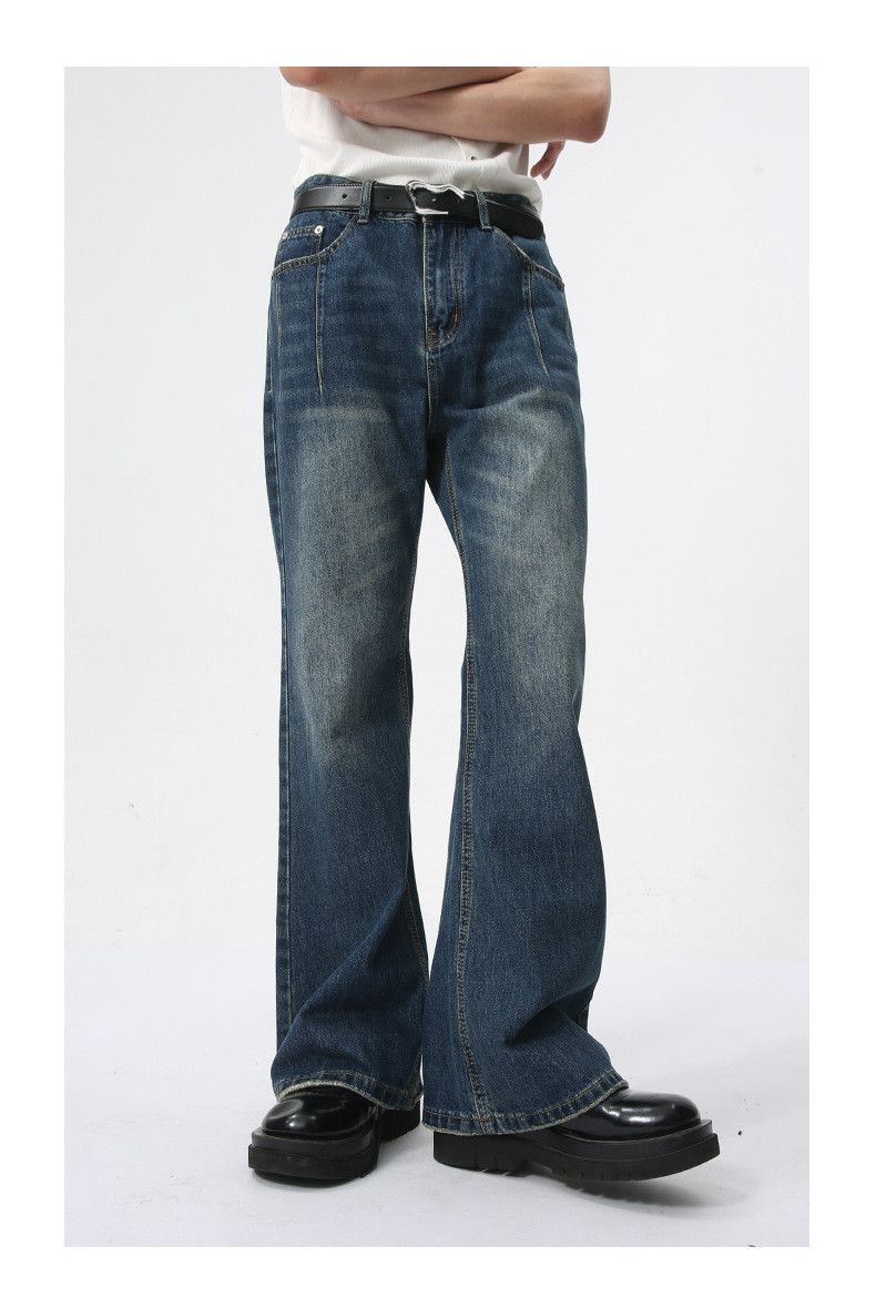 Japanese Brand × Jean High street retro distressed washed flared denim jeans Size US 32 / EU 48 - 1 Thumbnail