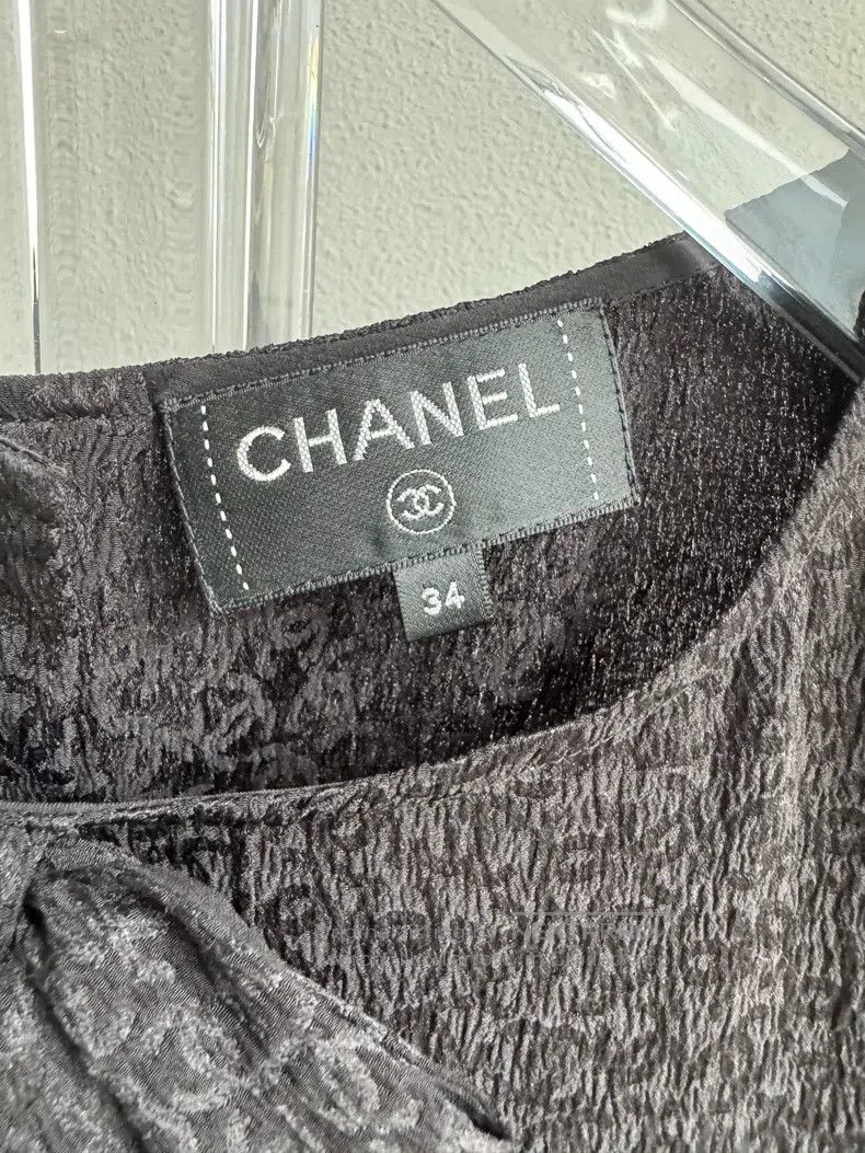 Chanel Chanel Full logo dark pattern bow short sleeves Size XXS / US 00 / IT 34 - 4 Thumbnail