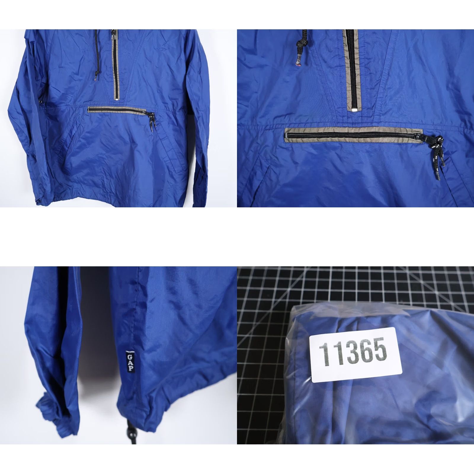 Gap VINTAGE Gap Windbreaker Jacket Mens Medium Blue 1/4 Zip Hooded Nylon 90s Retro Casual Jacket Mens Size US M / EU 48-50 / 2 - 9 Thumbnail