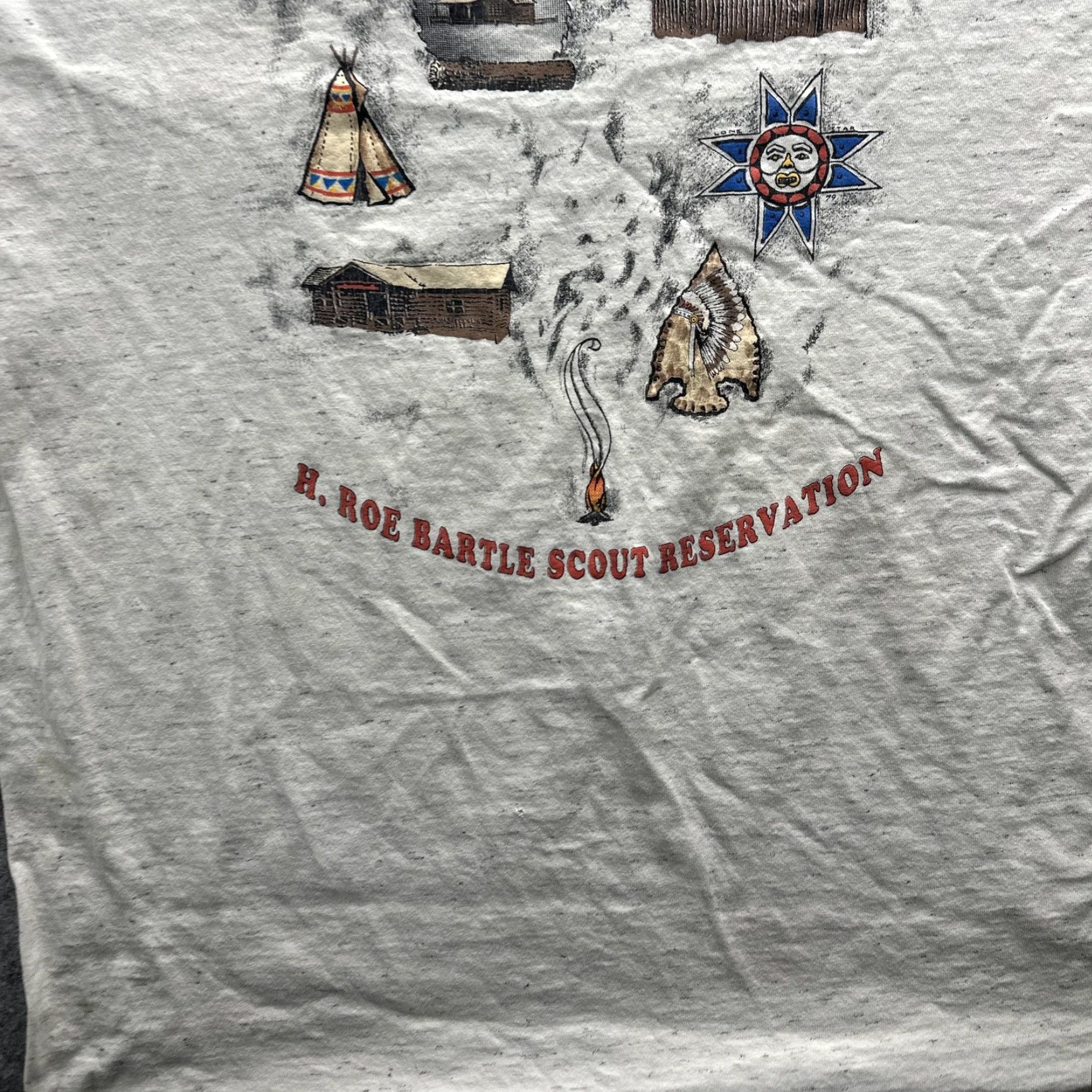 Vintage VINTAGE Oneita Shirt Mens XL White Hills Of Osceola Camp Tee Graphic Print 90s Osceola Hills Mens XL White Shirt Size US XL / EU 56 / 4 - 5 Thumbnail