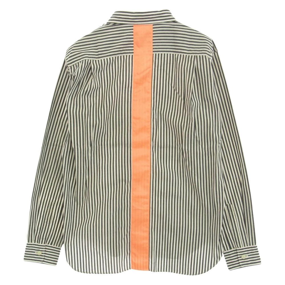 Comme des Garcons Black Shirt Satin Fluorescent Line Stripe Long Sleeve Black Size US S / EU 44-46 / 1 - 2 Thumbnail