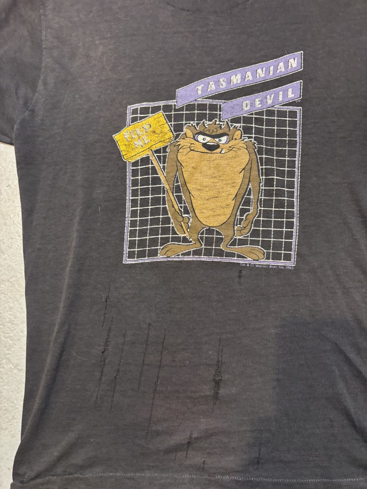 Artek Vintage 80s Taz Tasmanian Devil Looney Tunes Tee Artex USA S Size US M / EU 48-50 / 2 - 2 Thumbnail