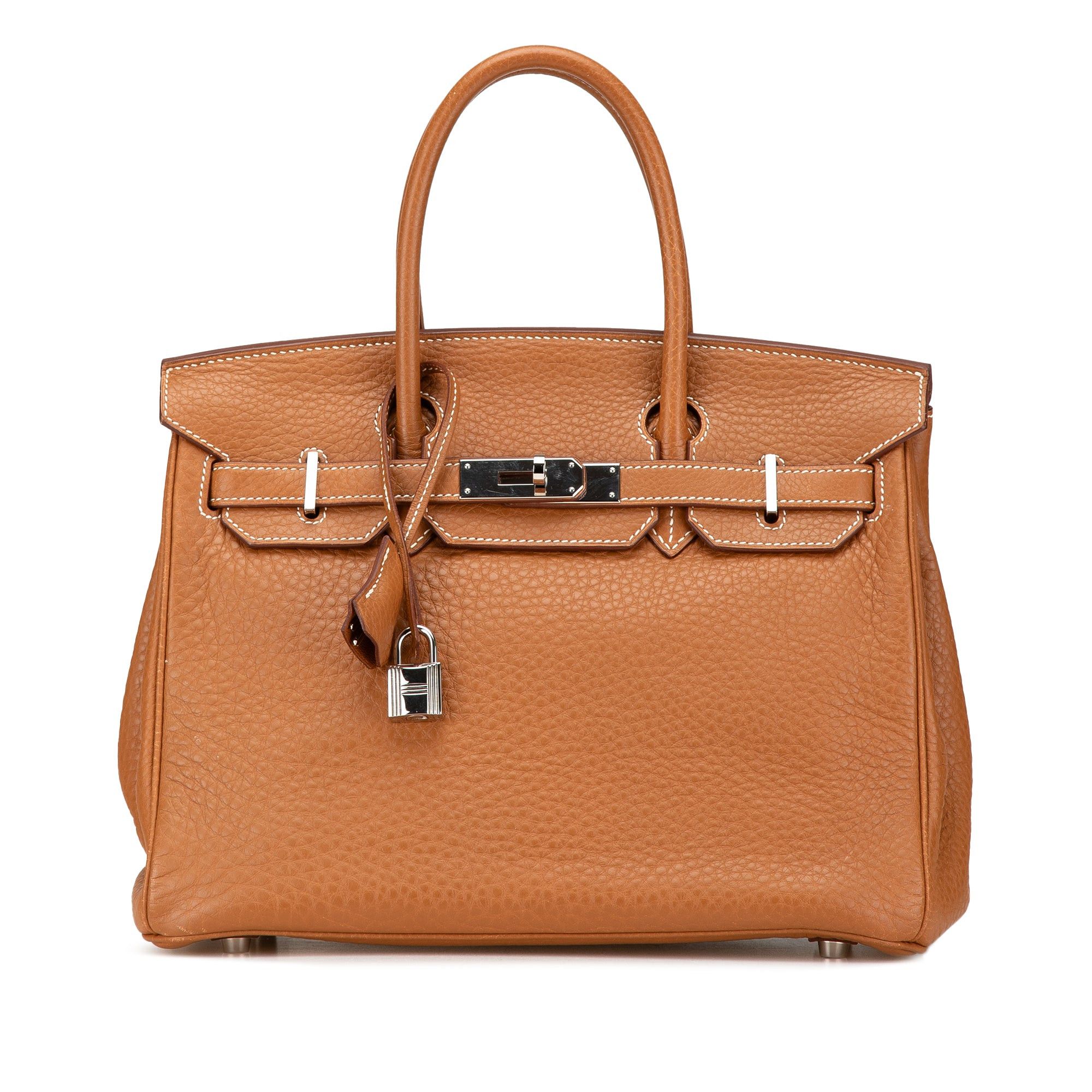 Hermes Hermès Clemence Birkin Retourne 30 Brown Size ONE SIZE - 1 Thumbnail