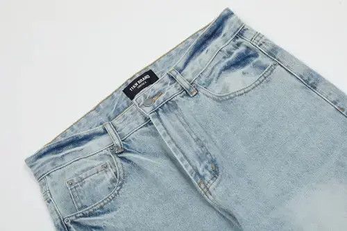 Jean High street washed distressed light color American jeans y2k Size US 32 / EU 48 - 5 Thumbnail