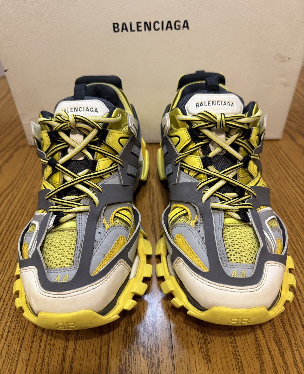 Balenciaga Balenciaga Track Sneaker (Yellow/Grey) Size US 11 / EU 44 - 2 Thumbnail