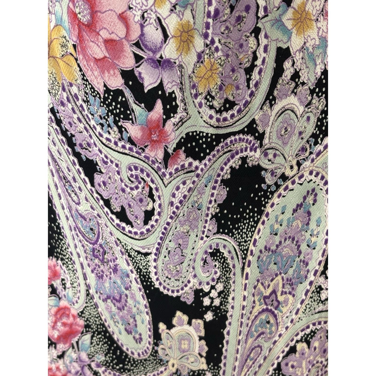 Vintage VINTAGE Lola P Slip Maxi Dress Purple Paisley Fairy Whimsigoth M Womens Size M / US 6-8 / IT 42-44 - 6 Thumbnail