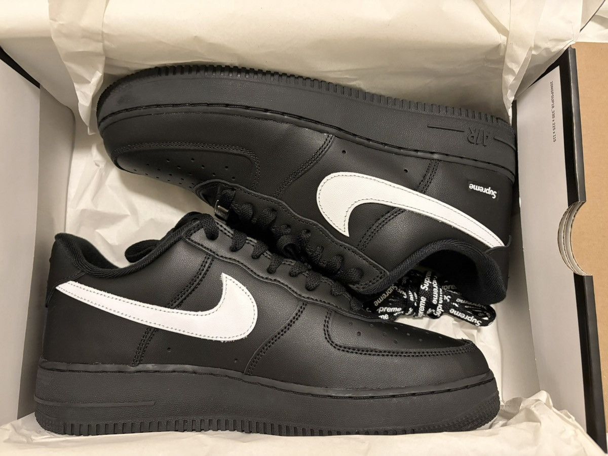 Nike × Supreme Supreme x Nike Air Force 1 Low black White CU9225-102 size 9 Size US 9 / EU 42 - 1 Thumbnail