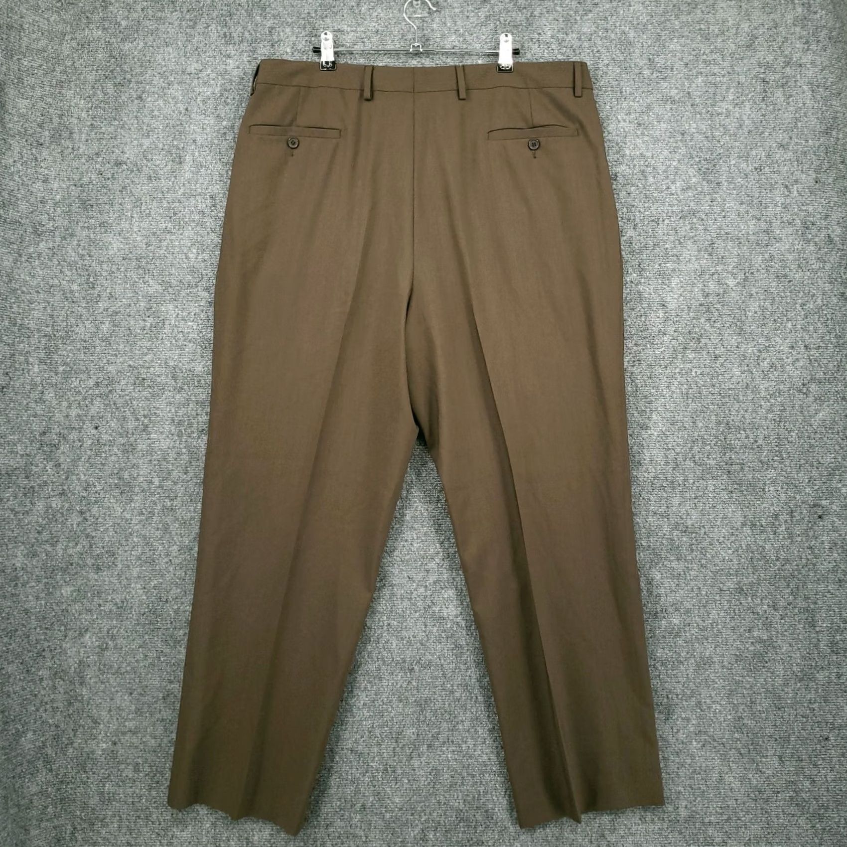 Vintage Zignone Pants Mens 38x30 Gray Chino Pleated Front Straight Leg Wool Trouser Jeans? Size US 38 / EU 54 - 2 Thumbnail
