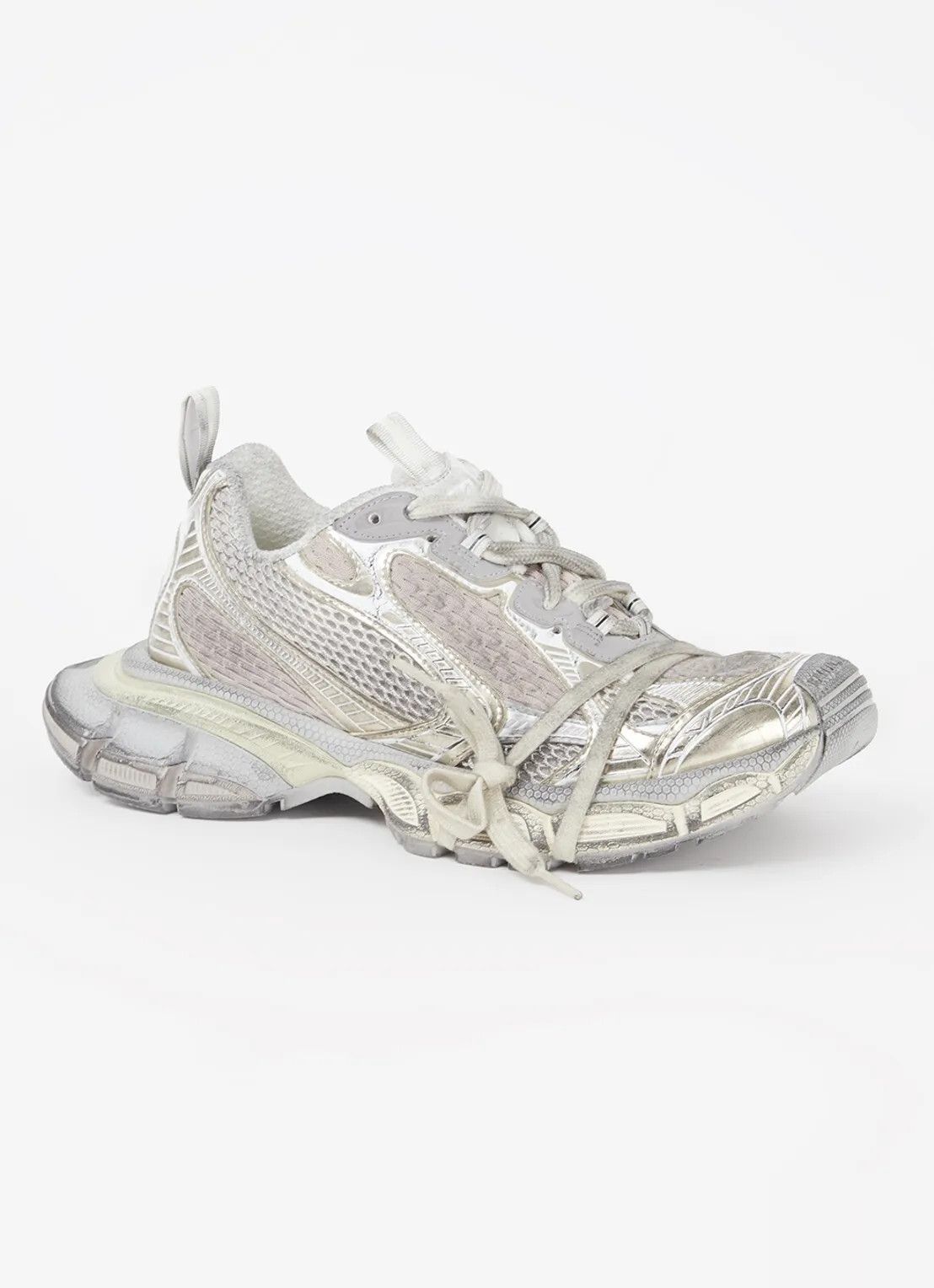 Balenciaga 3XL Men's Eggshell/Gray Low Top Sneakers New