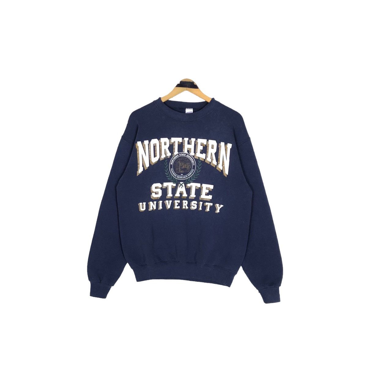 NCAA Vintage 90s Northern State University Wolves Sweatshirt Size US M / EU 48-50 / 2 - 2 Thumbnail