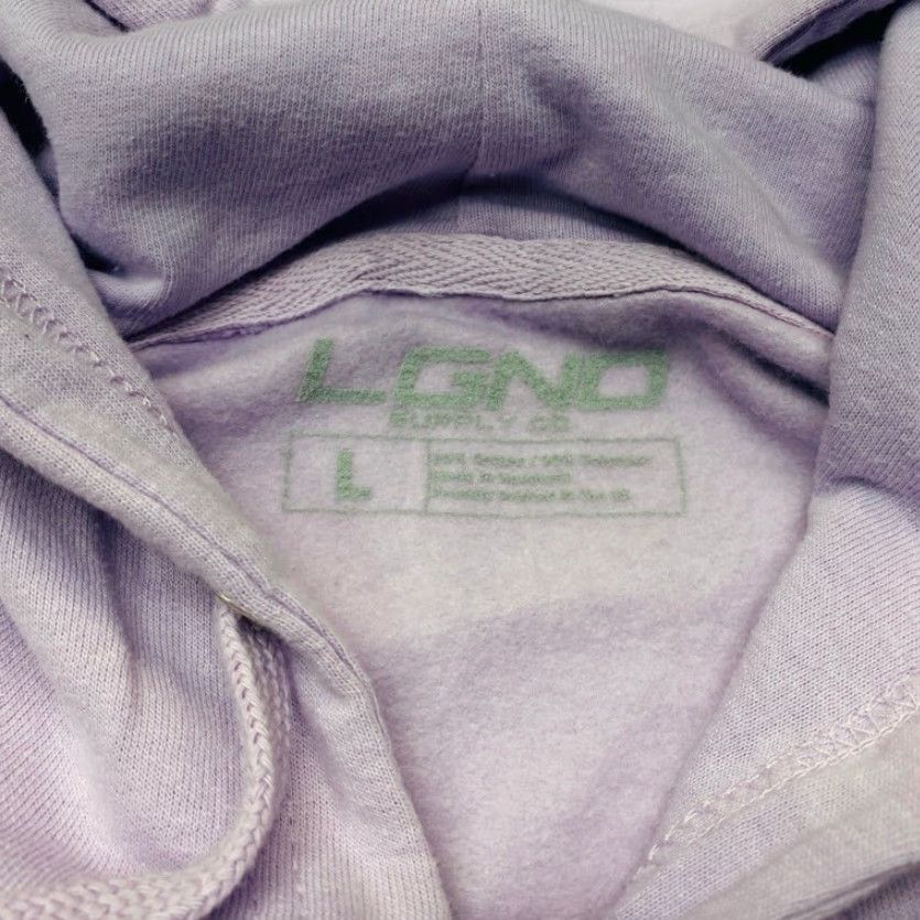 Vintage LGND Supply Co Sweatshirt Hoodie Men's Large Flag Purple Drawstring Size US L / EU 52-54 / 3 - 6 Thumbnail