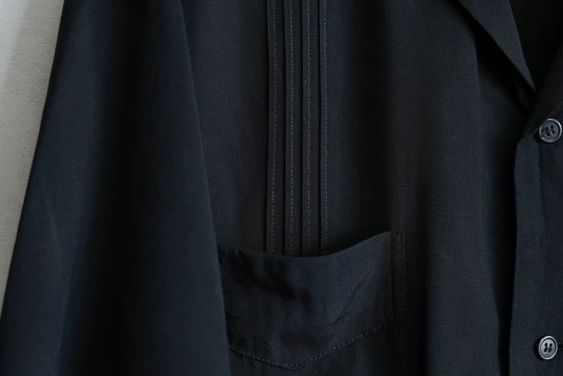 Yohji Yamamoto Yohji Yamamoto 16SS longitudinal silk-blend short-sleeve s Size US L / EU 52-54 / 3 - 4 Thumbnail