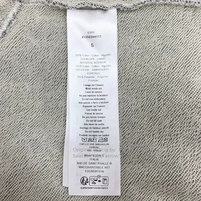 Dior Dior 24 styles of gray dinosaur sequin embroidery cotton h Size US S / EU 44-46 / 1 - 6 Thumbnail