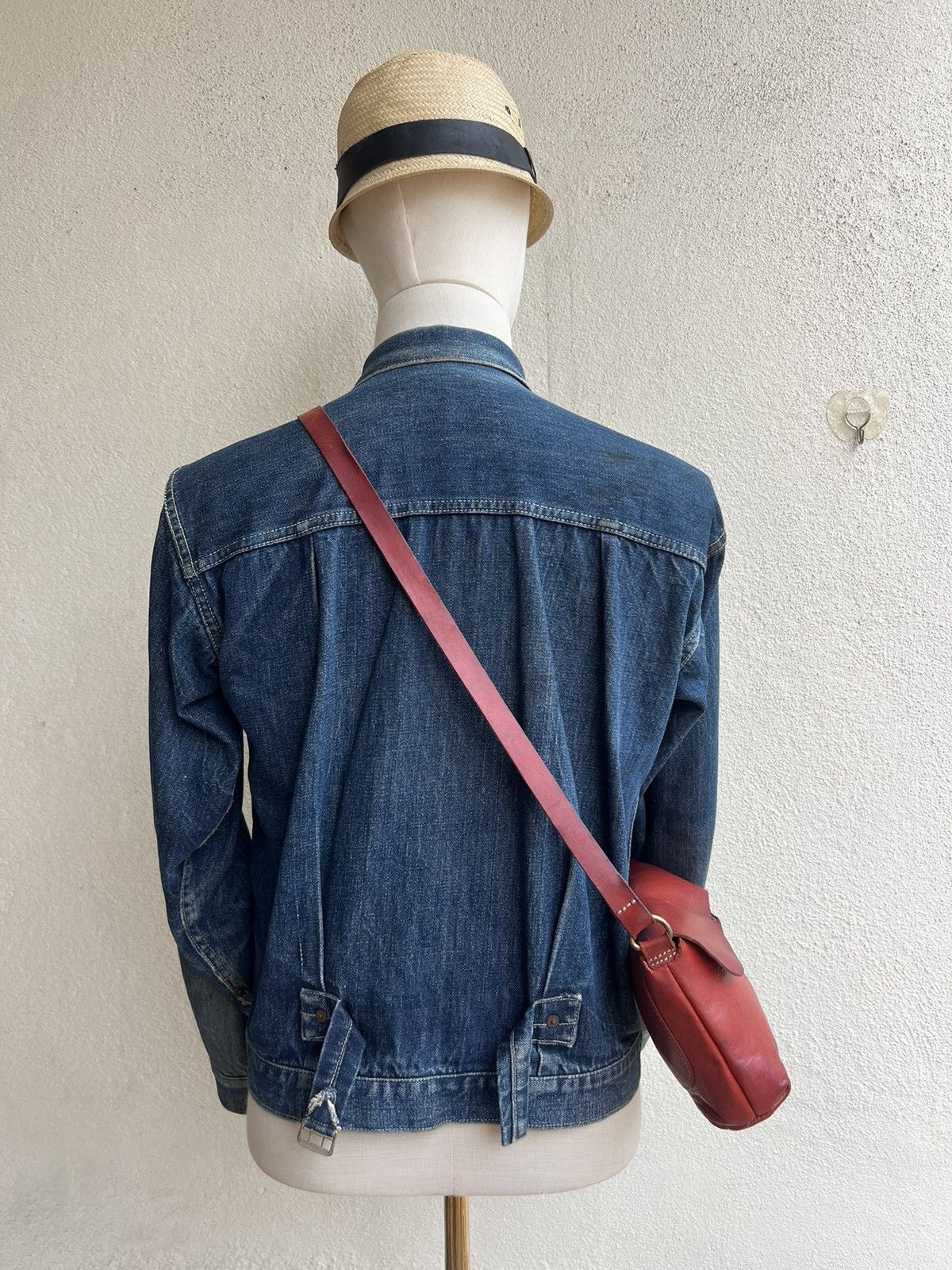 Leather Vintage Kissora Japan Fade Distress Patina Leather Sling Bag Size ONE SIZE - 2 Thumbnail