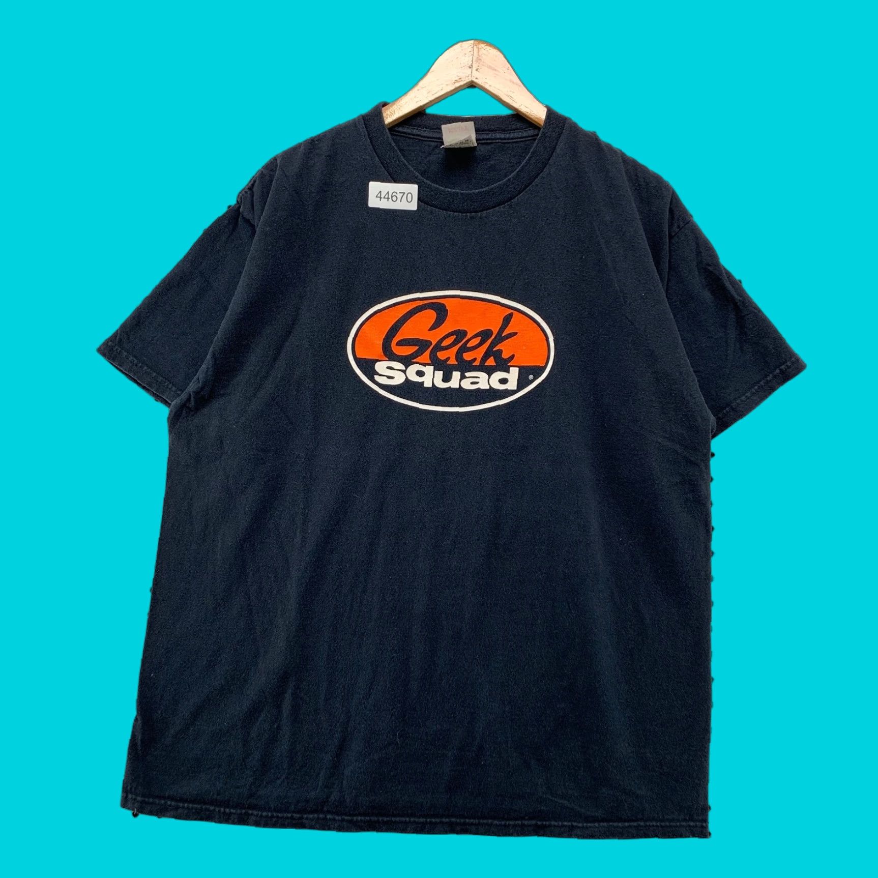 Fruit Of The Loom VINTAGE Geek Squad Shirt Mens XL Black Cyber Punk Best Buy Short Sleeve Employee Mall Size US XL / EU 56 / 4 - 1 Thumbnail