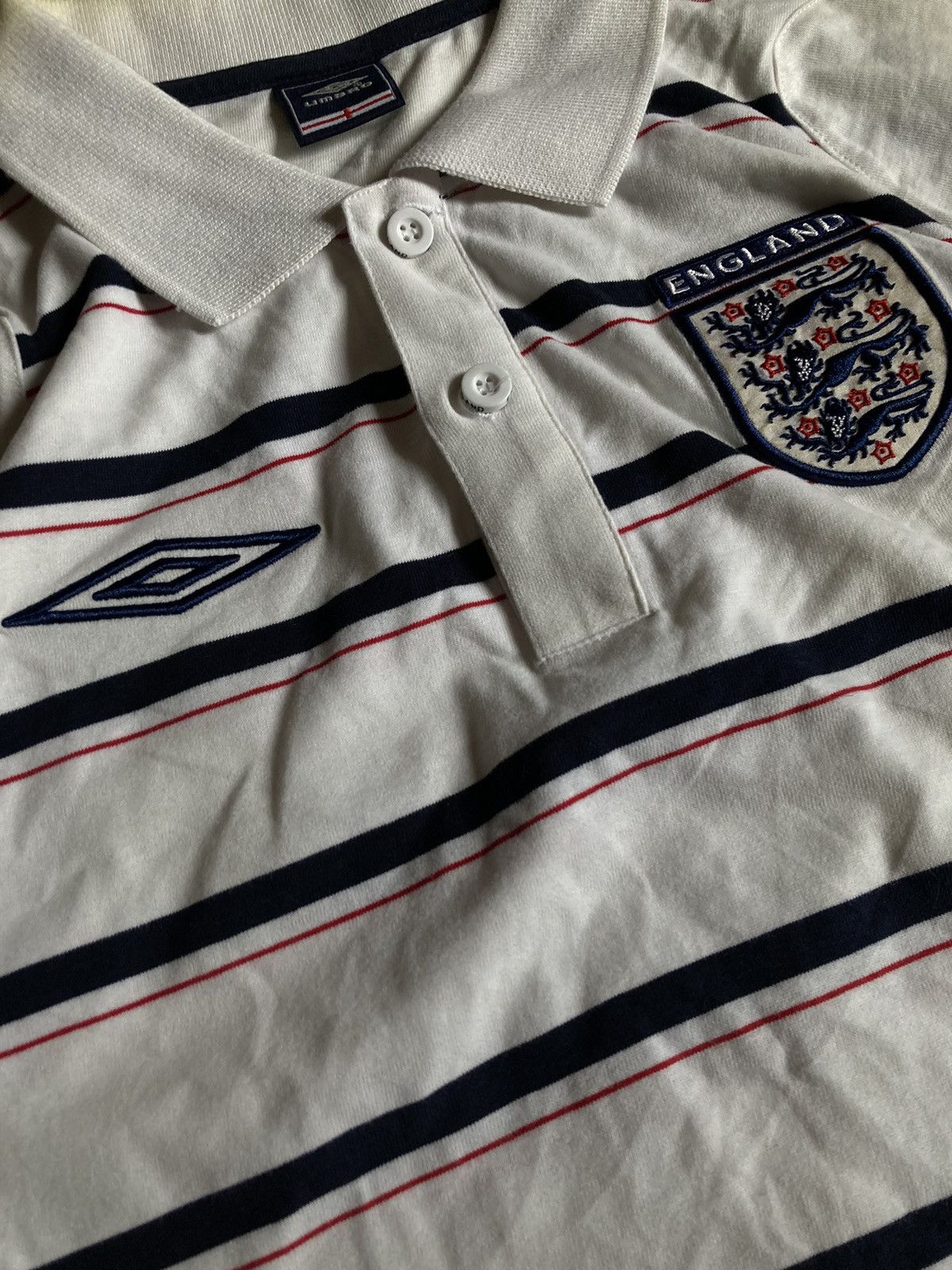 Umbro ⚡️ England Umbro vintage soccer polo jersey Size US L / EU 52-54 / 3 - 3 Thumbnail