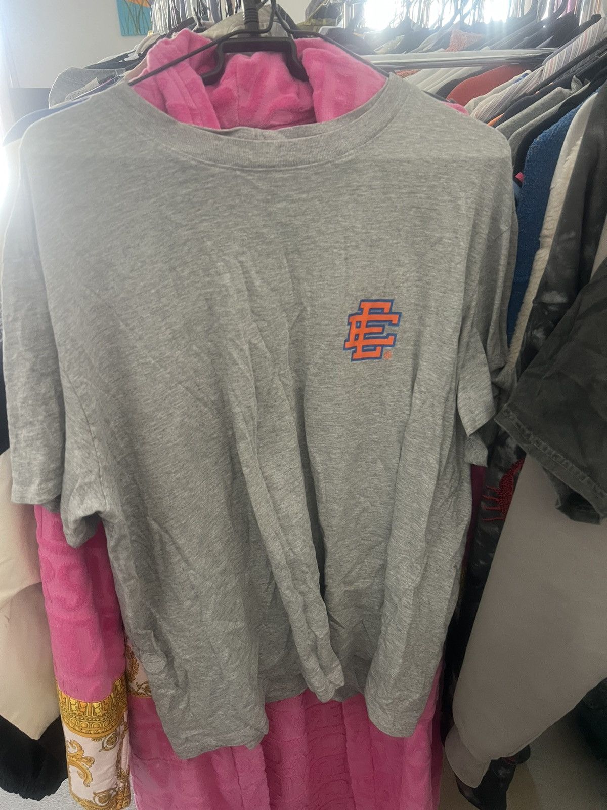 Eric Emanuel Eric Emanuel grey w orange & blue Knicks tee shirt large Size US L / EU 52-54 / 3 - 1 Thumbnail