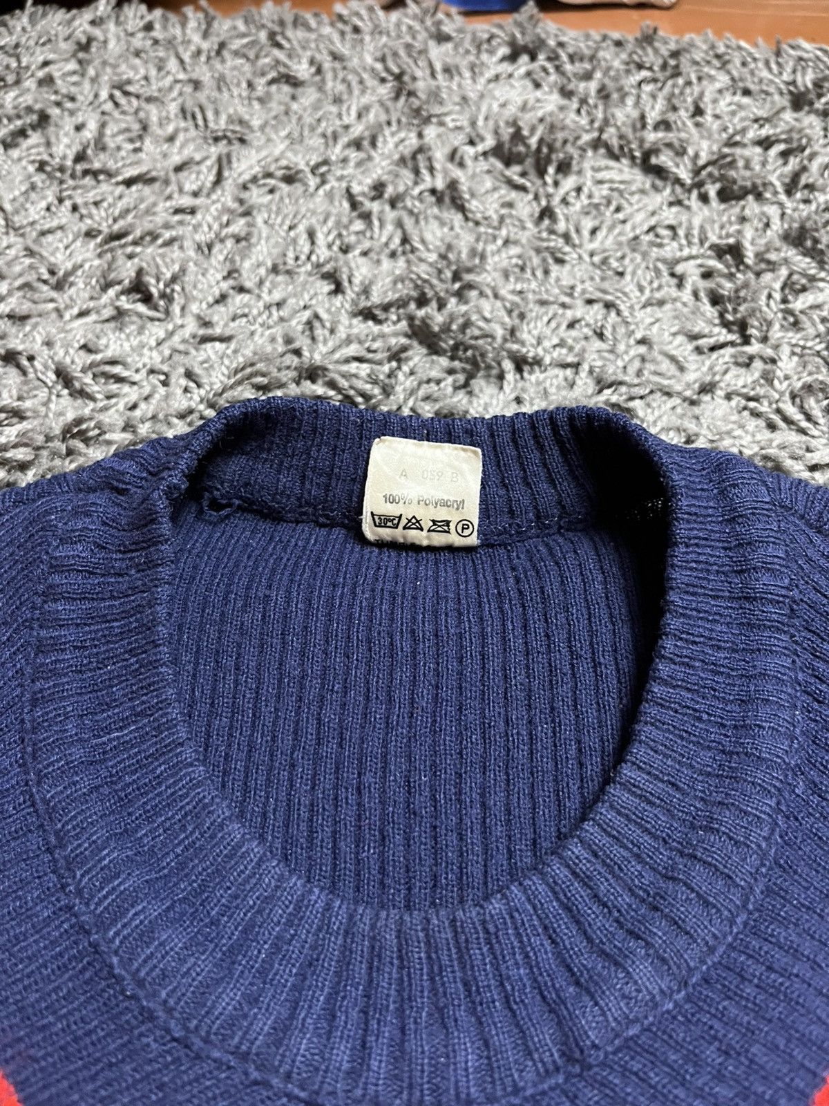 Vintage 70s Vintage West Germany Knit Training Sweater - Pattern Size US M / EU 48-50 / 2 - 5 Thumbnail