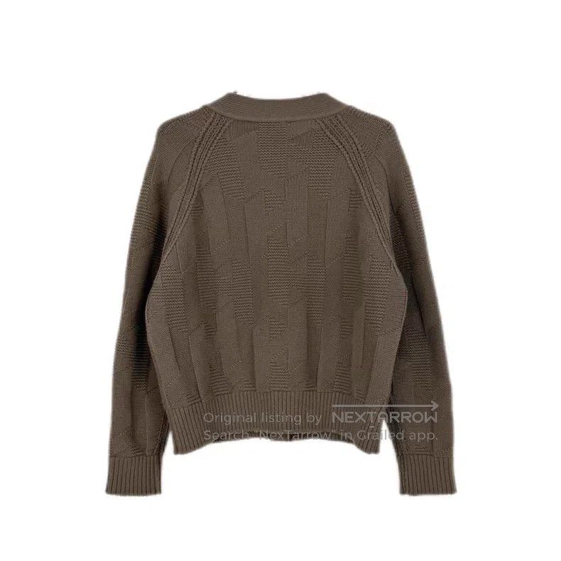 Hermes Hermes Gray beige wool cardigan, drop shoulder style Size XS / US 0-2 / IT 36-38 - 2 Thumbnail
