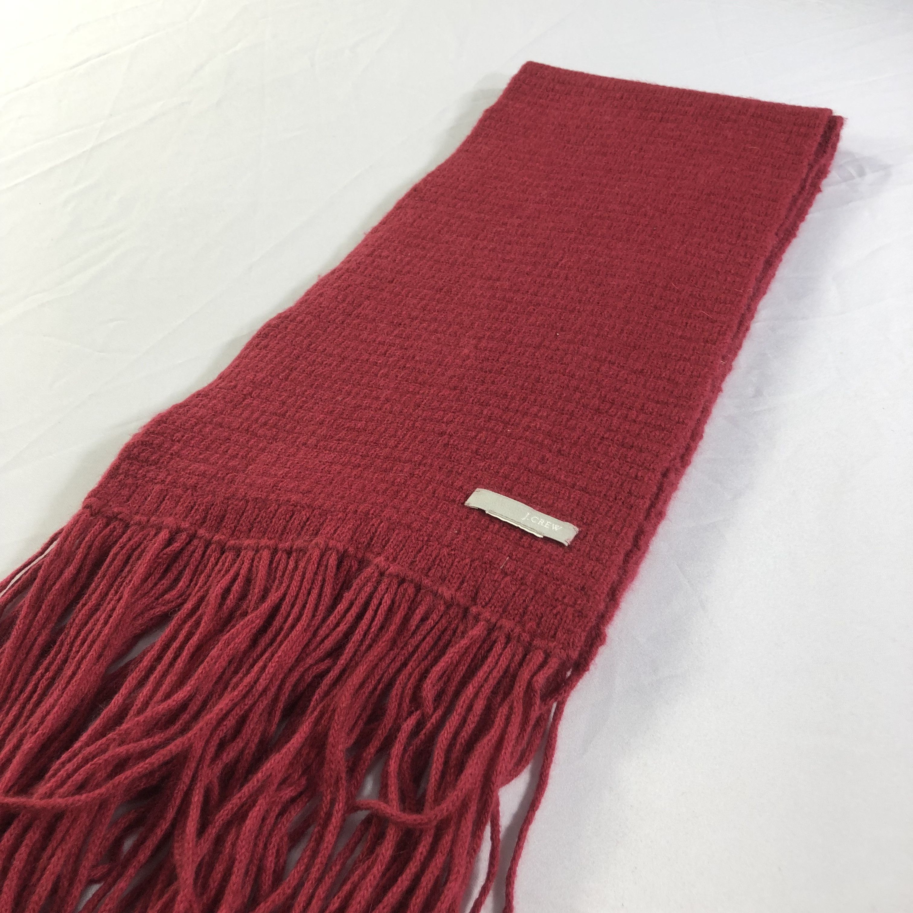 J.Crew J Crew Red Wool Scarf Muffler V1405 Size ONE SIZE - 3 Thumbnail