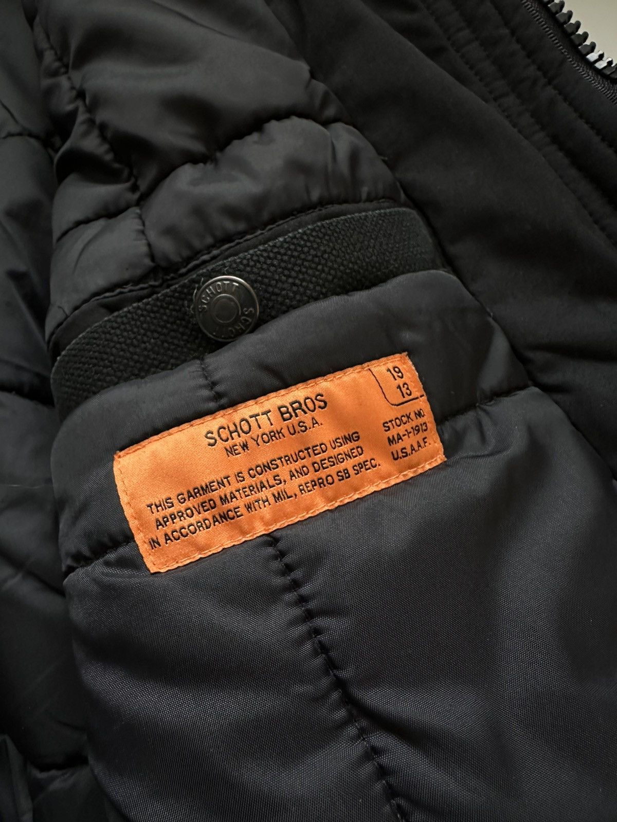 Schott Y2k Schott Rabbit Hood Bomber Jacket Size US M / EU 48-50 / 2 - 11 Thumbnail