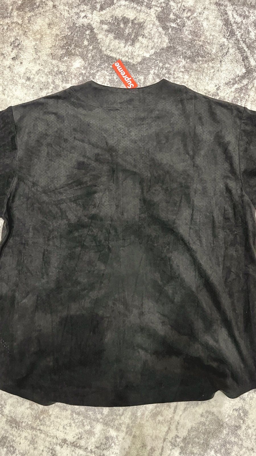 Supreme Supreme Ultrasuede Mesh Baseball Jersey Black Size US M / EU 48-50 / 2 - 7 Thumbnail