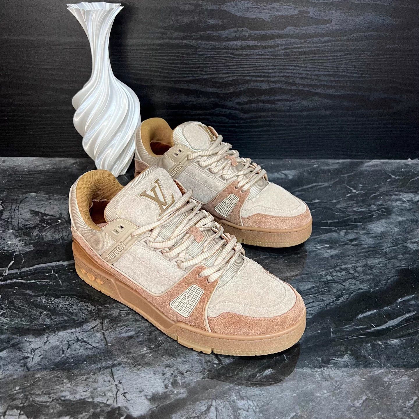 Louis Vuitton Khaki Paneled Trainer Sneakers - 39.5 (US 9.5) - 95% New Size US 9.5 / EU 42-43 - 3 Thumbnail