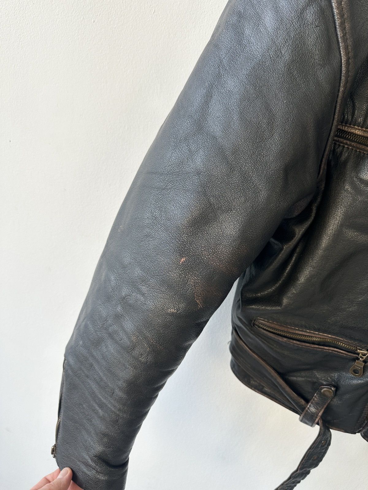 Leather RARE Newport World Cup 1994 Leather Biker Jacket Distressed Size US XL / EU 56 / 4 - 9 Thumbnail
