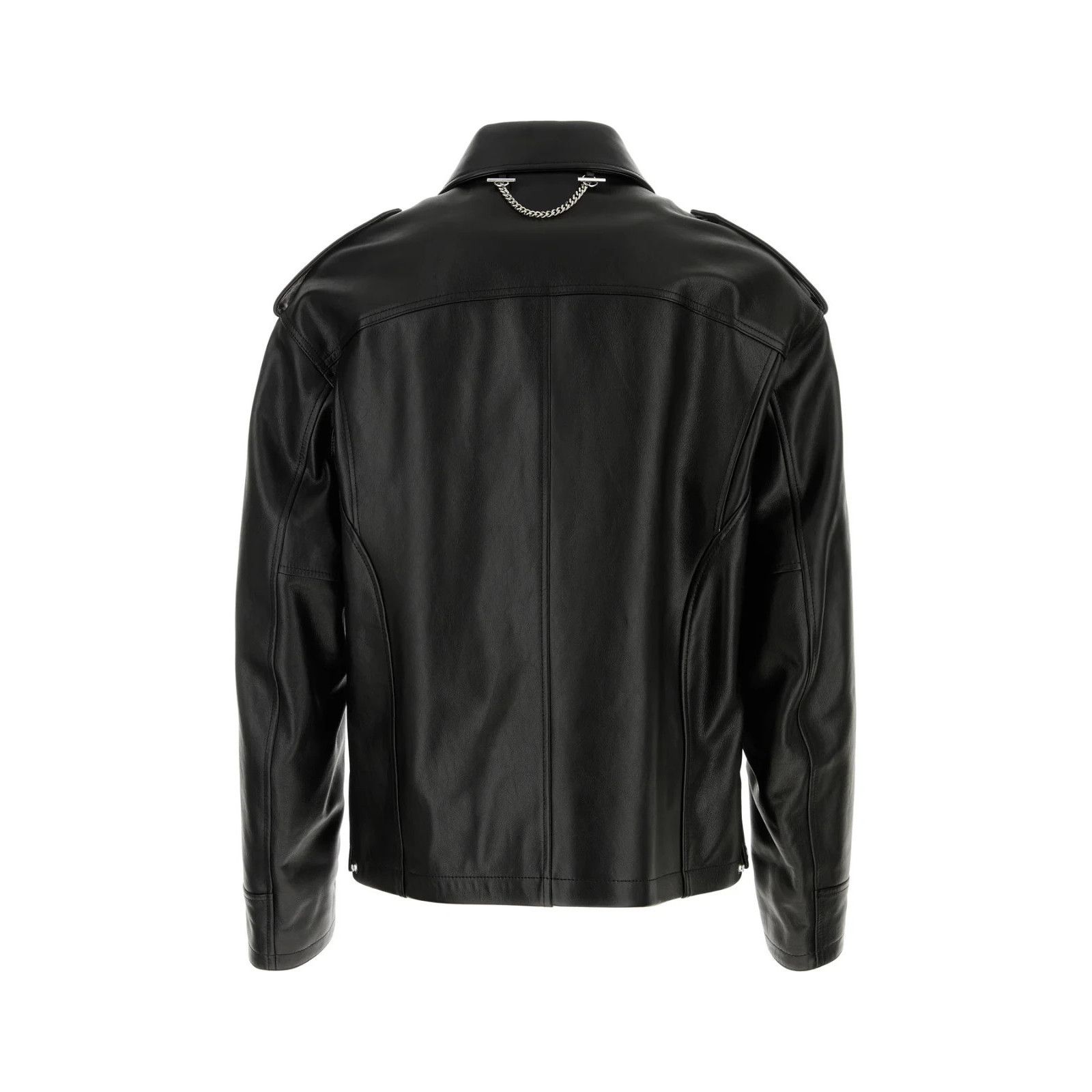 Alexander McQueen ALEXANDER MCQUEEN Black Leather Jacket New & Authentic (Men' Size US M / EU 48-50 / 2 - 2 Thumbnail