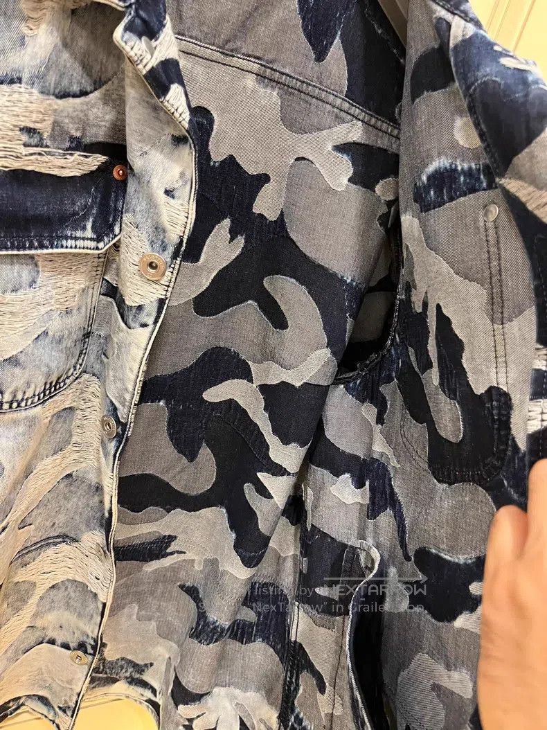 Valentino Valentino Light blue camouflage pattern denim suit Size US 28 / EU 44 - 9 Thumbnail