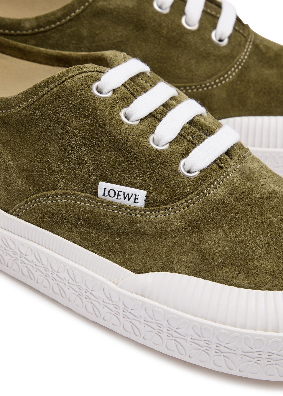 Loewe o1in1g0526 Terra Vulca Suede Sneakers in Green Size US 10 / EU 43 - 3 Thumbnail