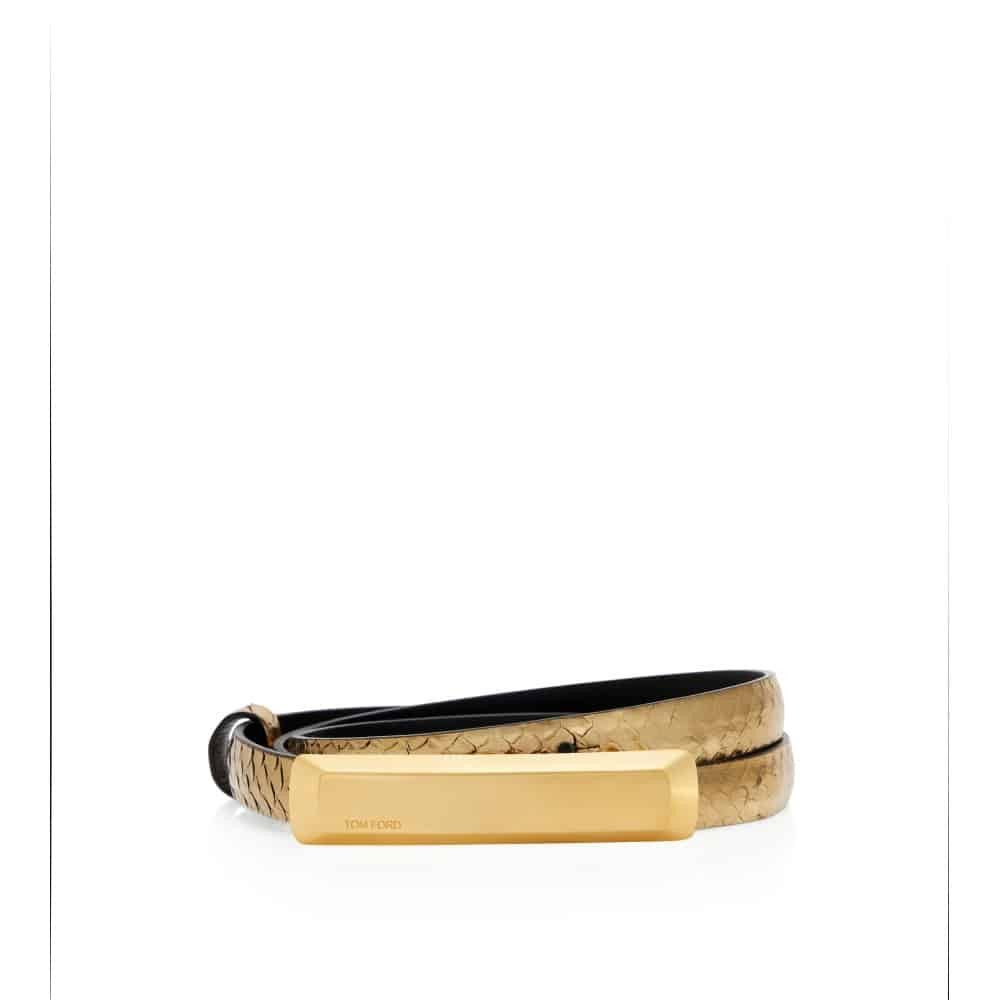 Tom Ford o1loc1c1025 W3388 Size: 90 / Leather Belt in Gold Size ONE SIZE - 2 Thumbnail