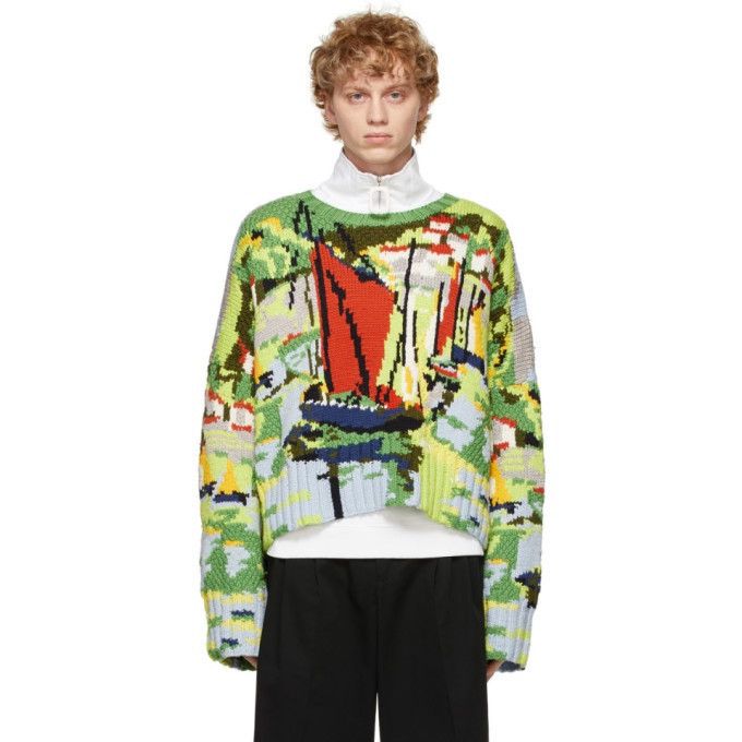 JW Anderson JW Anderson Merino Wool Abstract Knit Sweater Size US M / EU 48-50 / 2 - 12 Thumbnail