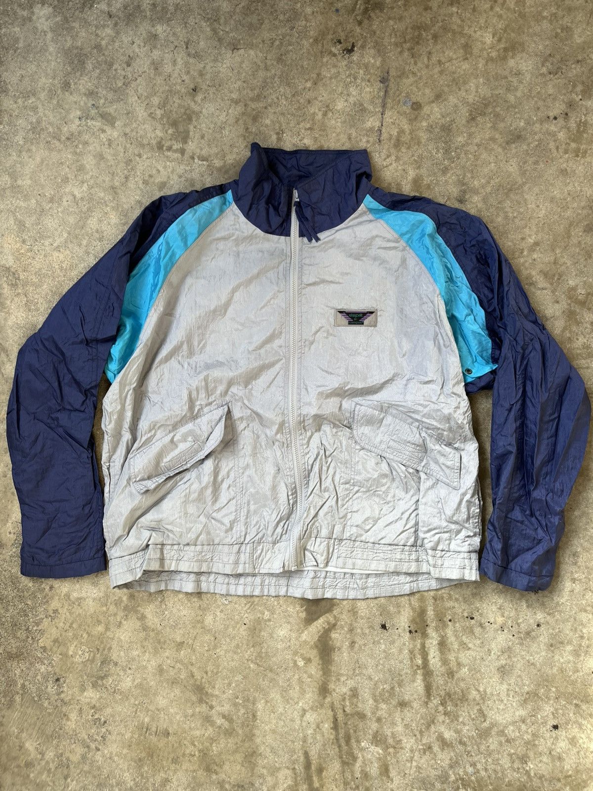 Esprit × Vintage 90s Vintage Espirit Windbreaker Size US XL / EU 56 / 4 - 1 Thumbnail