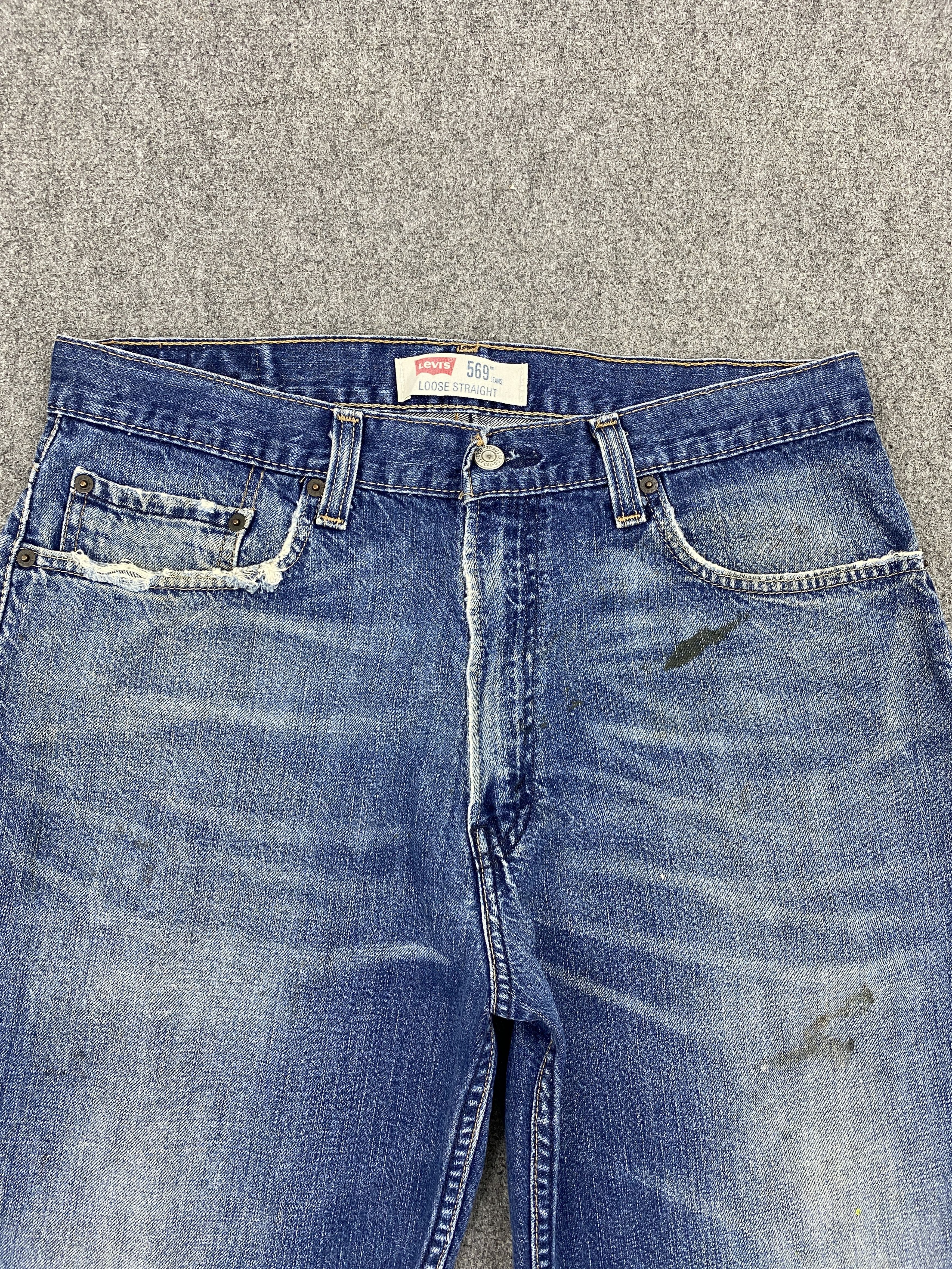 Levi's Faded Blue Vintage Levis 569 Jeans DP2623 Size US 33 - 2 Thumbnail