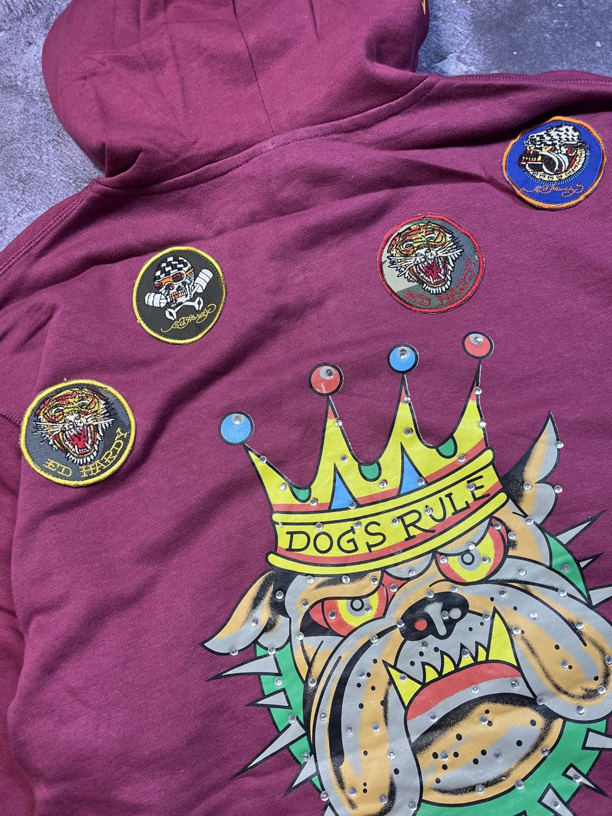Ed Hardy Ed Hardy by Christian Audigier Zip Hoodie Y2K Streetwear SK8 Size US XXL / EU 58 / 5 - 8 Thumbnail