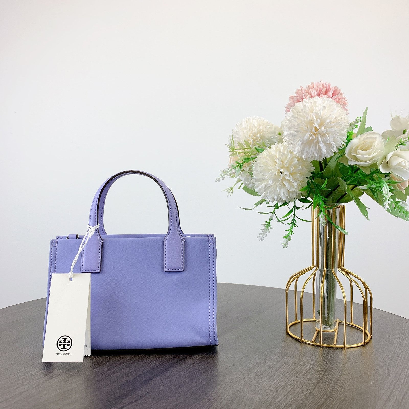 Tory Burch Tory Burch 146437 Ella Nylon Logo Mini Tote IN MIRAGE Size ONE SIZE - 7 Thumbnail