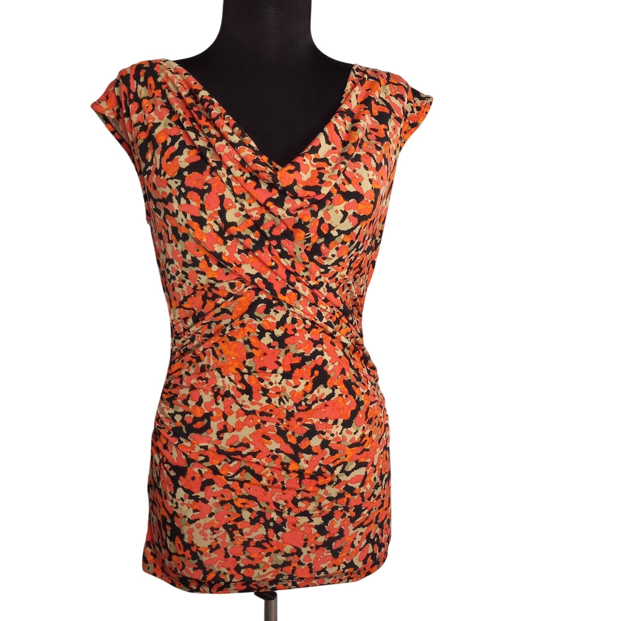 Vince Camuto Vince Camuto XS Tunic Top Abstract Print Sleeveless Ruched W Size XS / US 0-2 / IT 36-38 - 1 Thumbnail