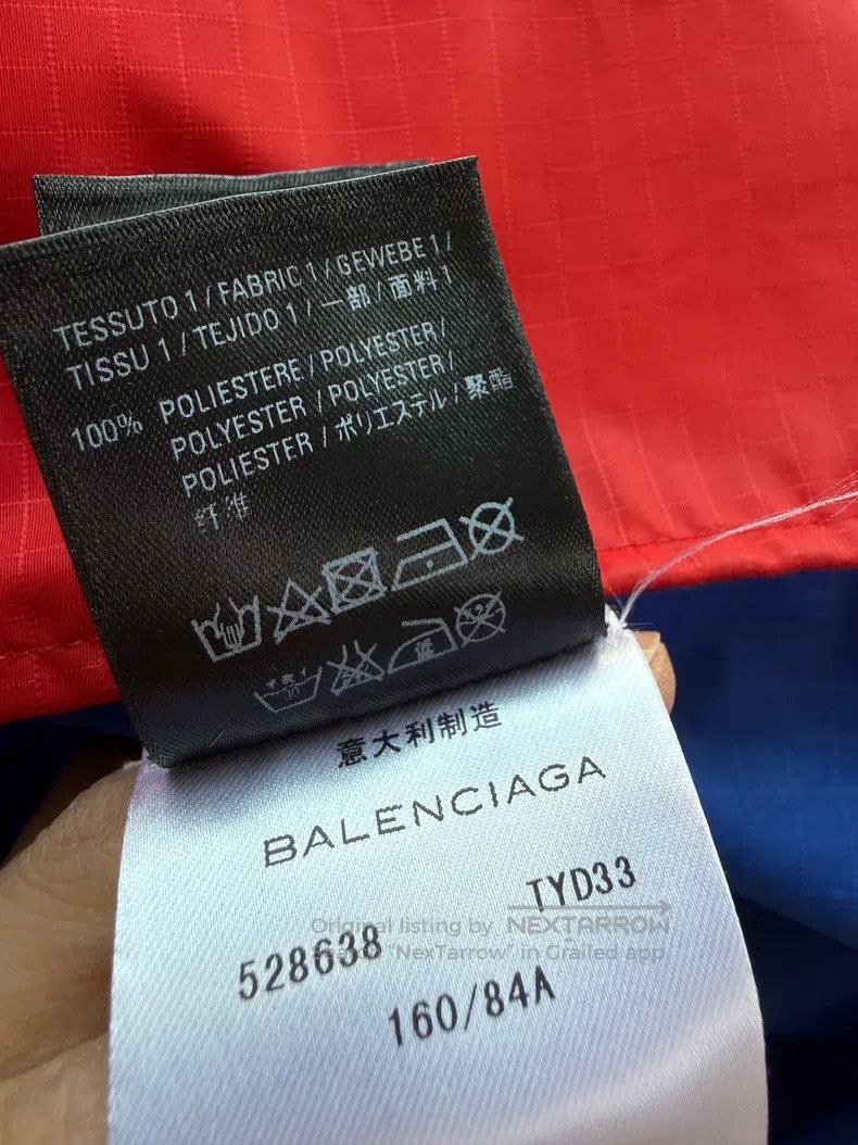 Balenciaga Balenciaga Red and Blue Contrast Big Logo Windbreaker Jack Size XS / US 0-2 / IT 36-38 - 8 Thumbnail