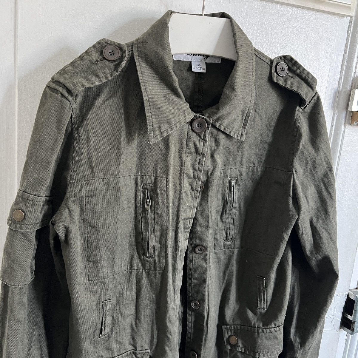 Japanese Brand × Vintage Y2K Olive Jacket Military khaki like diesel jpg junya d&g Size XS / US 0-2 / IT 36-38 - 3 Thumbnail
