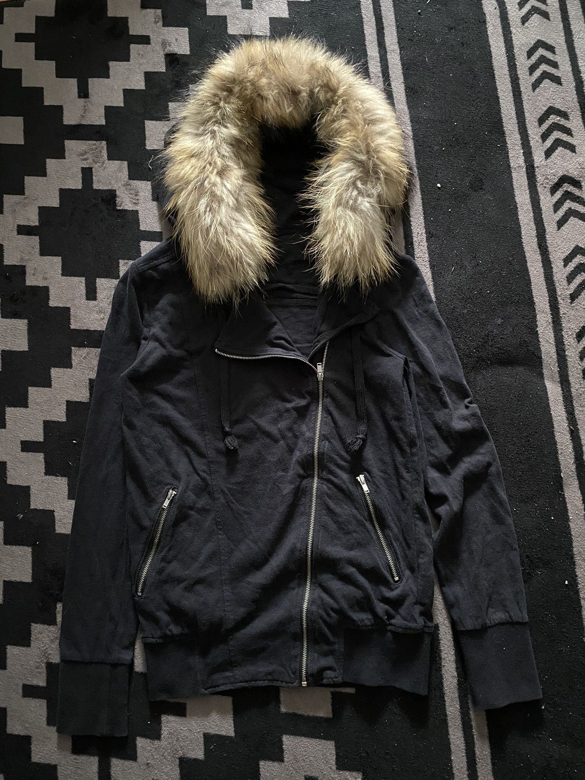 If Six Was Nine × Japanese Brand × Le Grande Bleu (L.G.B.) Fmt faux fur biker punks hoodie Size US M / EU 48-50 / 2 - 1 Thumbnail