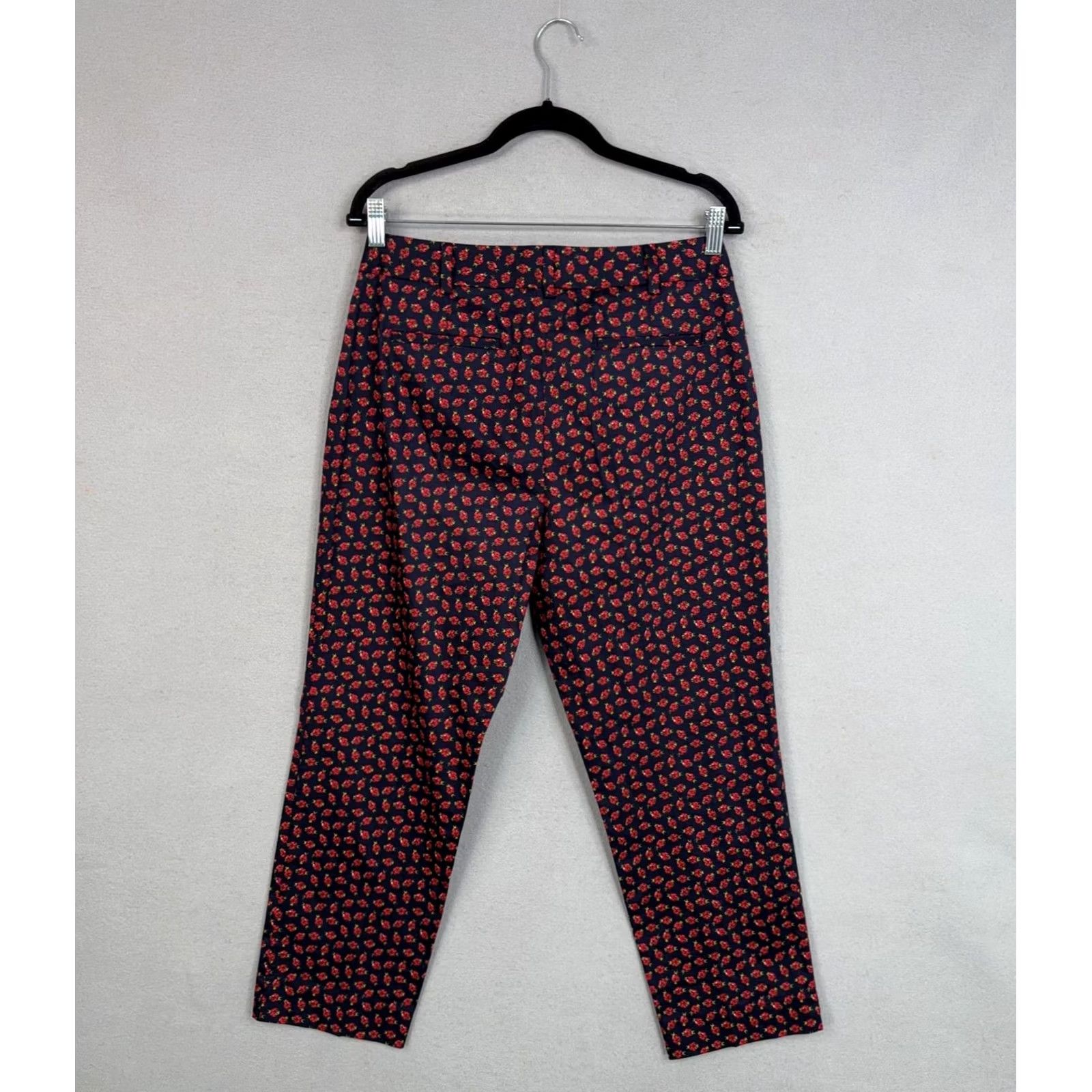Talbots Talbots Pants Womens 8 Blue Ladybug Print Ankle Straight Cotton Stretch Casual Business Womens Boys? Size 30" / US 8 / IT 44 - 7 Thumbnail