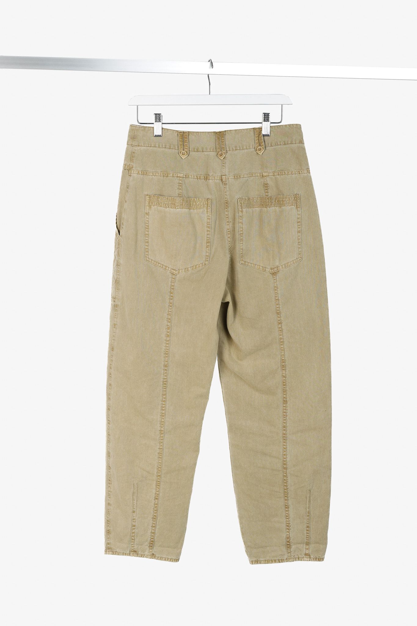 Ulla Johnson Ulla Johnson Cambrie Khaki Straight-Leg Pants Size 27" / US 4 / IT 40 - 2 Thumbnail