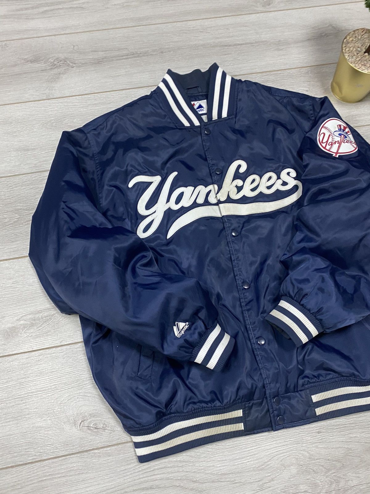 MLB Majestic Yankees vintage baseball bomber varsity buttons Size US XXL / EU 58 / 5 - 4 Thumbnail