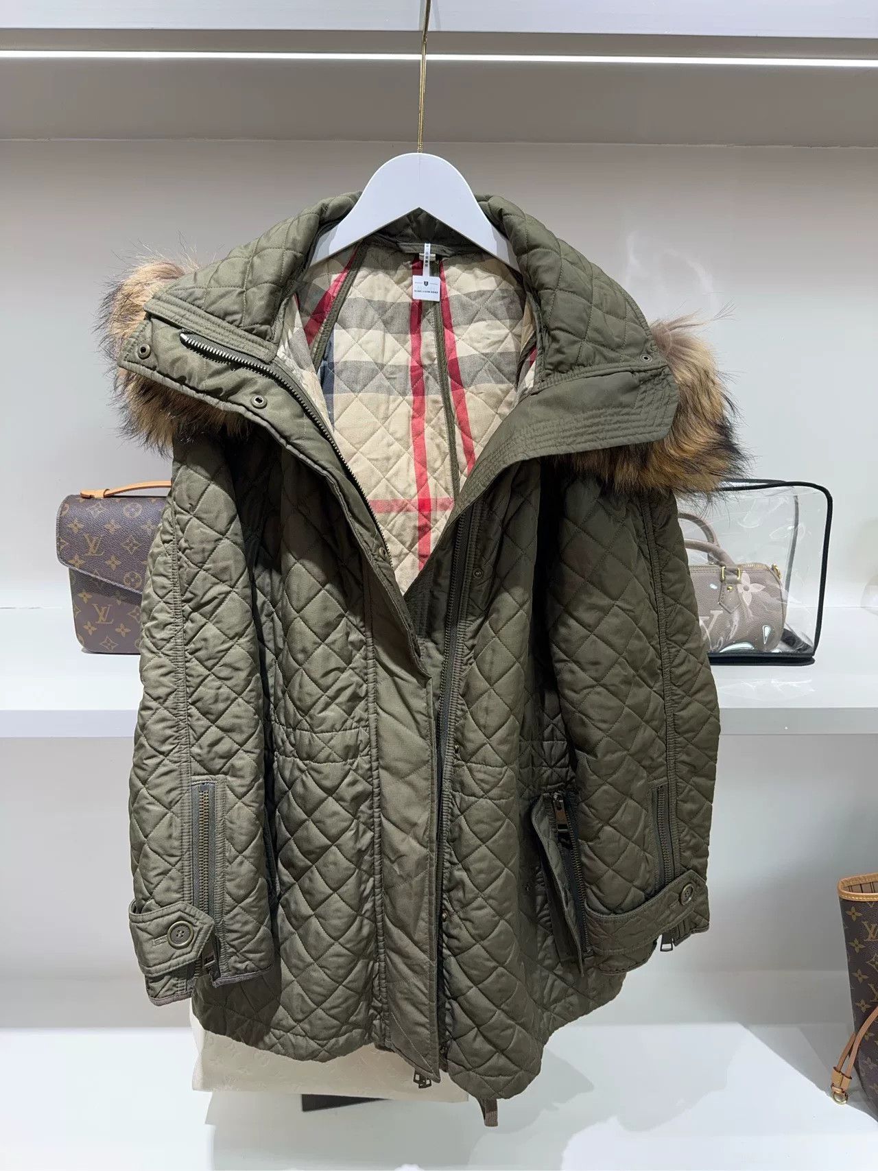 Burberry Long Windbreaker Coat M