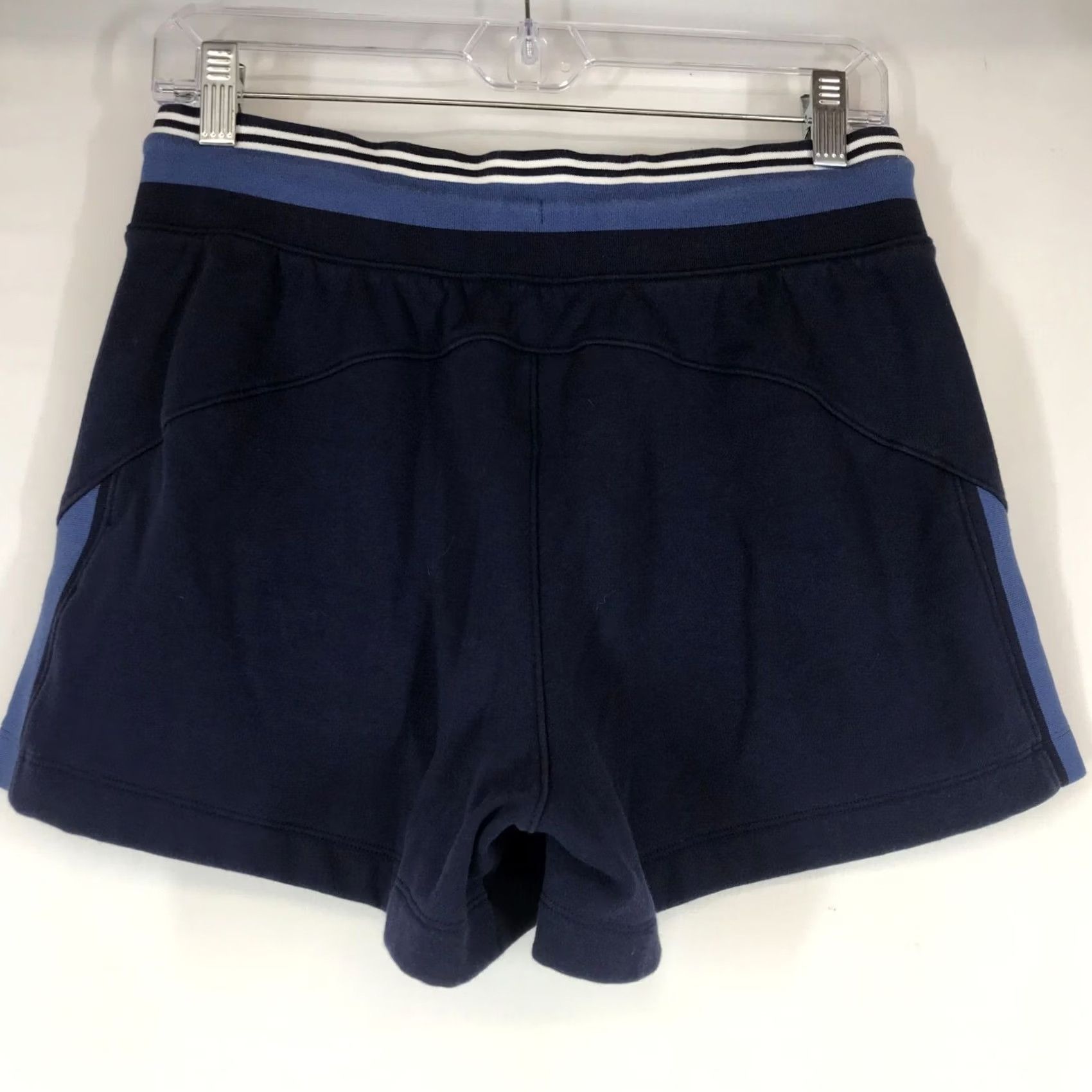 Athleta ATHLETA - Womens Small - Navy Polyester Blend Drawstring Waist Shorts Size 28" / US 6 / IT 42 - 4 Thumbnail